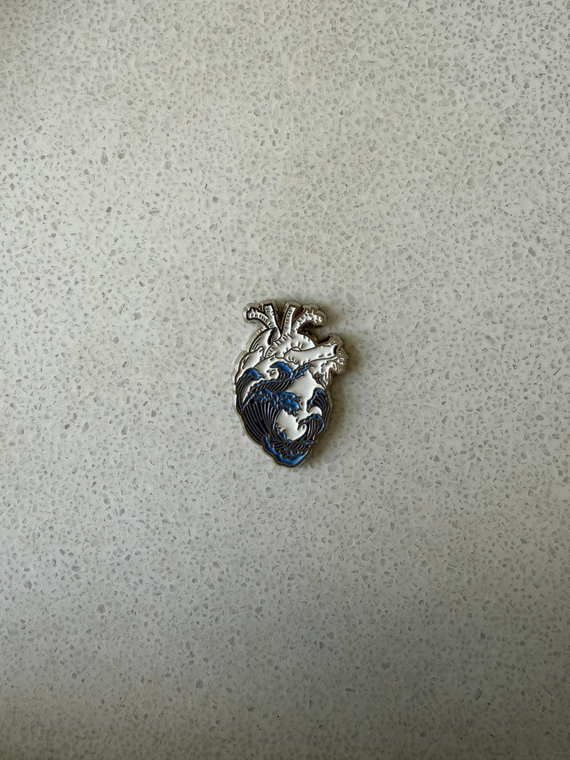 Sticker Métallique – Cœur Bleu